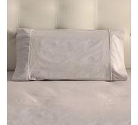 Don Descanso - Funda de Almohada Algodón 100% Gris 180 Hilos para Almohada 150 cm. Máximo Frescor y Calidad, Suave, Transpirable y Ligera. Apta para Lavar a 30ºC.
