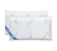 Don Descanso Pack 2 Almohadas Gel Fresh con Copos 100% Viscoelásticos, 70cm, Firmeza Media, Ergonómicas, Adaptables, Termoreguladora, Transpirables, Tejido Strech. Fabricadas en España
