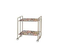 DON HIERRO - Carrito auxiliar con ruedas BAUHAUS armazón metálico color arena, 2 bandejas-35