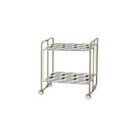 DON HIERRO - Carrito auxiliar con ruedas BAUHAUS armazón metálico color arena, 2 bandejas-85