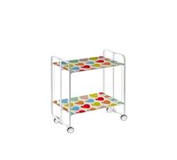 DON HIERRO - Carrito auxiliar plegable BAUHAUS con ruedas - Armazón metálico blanco, 2 niveles, 4 posiciones ajustables-79