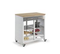 DON HIERRO - Carrito de cocina, Carro verdulero doble, BERGEN Elm 50.000000