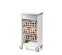 DON HIERRO - Carrito de cocina, Verdulero con encimera en Acero Inoxidable, MOHER White 52.000000