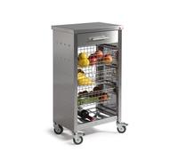 DON HIERRO - Carro de cocina, carrito verdulero OTTO INOX- 48x33.5x93 cm.