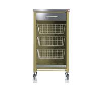 DON HIERRO - Carro de cocina con ruedas, verdulero CHELSEA, encimera en Acero Inoxidable Green 52.500000