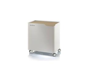 DON HIERRO - Cubo de basura reciclaje ECOBOX, con ruedas y cierre suave, 60 litros- Sand 63. 000000