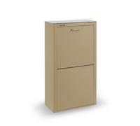DON HIERRO - Cubo de basura y reciclaje lacado, 4 cubos gran capacidad, CUBEK- Sand