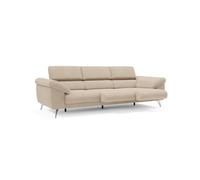 Donatello sofá con 3 asientos extensibles reposabrazos con arcón en tejido desmontable 265 cm beige