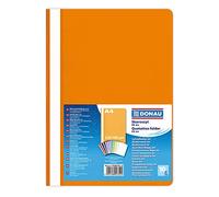 DONAU 1702001PL-12 - Carpeta archivadora de plástico A4, color naranja/transparente, de polipropileno ecológico, 120/180 µm, con cubierta transparente, para oficina y escuela, capacidad de 200 hojas