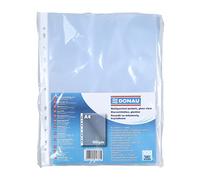 DONAU - Fundas para folletos (100 unidades, DIN A4, transparente en la parte superior, 100 micras), transparente