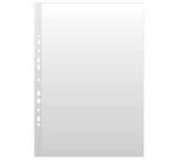DONAU Fundas para folletos DIN A3 formato vertical / 50 unidades/granulado superior abierto fundas transparentes fundas de plástico perforadas para documentos/transparente 120 micras/borde