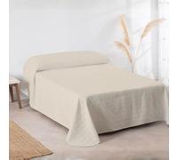Donegal Collections Colcha Bouti Cama 150 - Colcha Cama 150/160 Lisa Acolchada y Reversible Crema - Colchas Cubrecama Primavera Verano Fresca, Acolchado Fino y Microfibra Extrasuave