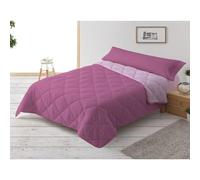 Donegal Collections Edredón Nórdico Cama 135/140-220x220 cm Reversible Bicolor Rosa/Lila - Relleno Nórdico Invierno/Otoño 300 gr/m² - Funda Nórdica Ligera 100% Fibra y Antiácaros