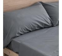 Donegal Collections - Funda de Almohada Pack 2X 75 - (2X 95x45 cm) Gris Oscuro - Protector de Almohada 50% Algodón 50% Poliéster - Funda Almohada Tacto Extra Suave Transpirable y Antiacaros
