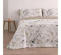 Donegal Collections - Juego de Sábanas 135x190 Ahoa Beige - Sábanas Cama 135-3 Piezas Sábana Bajera, Encimera y 1 Funda de Almohada - Primavera Verano - Tacto Extra Suave Algodón Poliéster