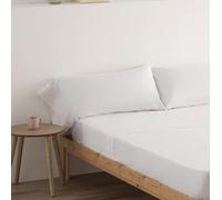 Donegal Collections - Sabanas 135 x 190 - Juego de Sabanas Cama 135 Blanco - Bajera, Sabana Encimera y 1 Funda de Almohada - Primavera Verano - Estampadas Tacto Extra Suave - Algodon/Poliester