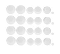 DONFAMDS 24 Piezas Tapones de Silicona para Botellas de Aceite de Cocina, Set de Sellado Blanco Bordes Suaves y Forma Redonda para Picnic al Aire Libre y Camping