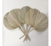 DongArts 5 hojas de palma secas, forma redonda natural, abanicos de palma tropical, para decoración bohemia del hogar, plantas secas