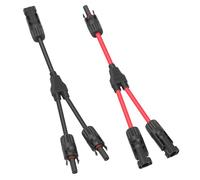 Dongge Cable solar distribuidor en Y, 1 par de conectores de panel solar fotovoltaico, conector solar en Y, adaptador paralelo para sistema solar, listo para conectar 30 A
