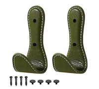 DONGKER Ganchos de pared para abrigos, 2 ganchos de cuero con tornillos y tornillos, cubierta decorativa para dormitorios, vestíbulo, entrada, baño, cocina