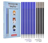 Donluhu Recambios [9 azules y 5 negros, paquete de 14 unidades], altura 13 cm, compatible con Legami y otras marcas que utilizan minas estándar de 13 cm, punta de bolígrafo de 0,7 mm