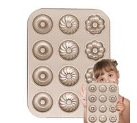 Donut Pan para hornear, sartén de rosquilla - Bakeware de de metal antiadherente para cocina,Suministros de horneado de pastel de bandeja de bagel resistentes al calor para aeroperonador, horno,