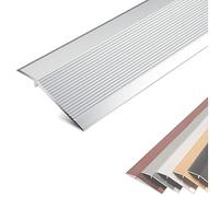 Doorways Reducer Flute Non-Slip Gap Connecting Strips Wood to Tile,4 Inch Wide Floor Transition Strips Uneven, for Carpet Trim/Threshold(Silver,Long 120cm/47.2in)