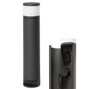 Dopo Lighting - Baliza con enchufe LUA antracita G9 Led 3000K exterior IP44 (H.47,8cm). Ideal para colocar en zonas de paso, entrada a garajes o patios.