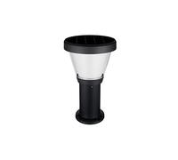 DOPO LIGHTING - Baliza solar ERGO negro LED SMD 4,5W 3000K/4K (H.38cm) IP65. Baliza o sobremuro solar para iluminar zonas de patios, porches, terrazas.