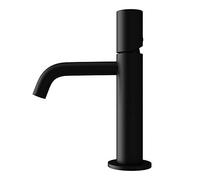 doporro Diseño de grifería mezclador monomando para lavabo de 20,7cm de altura en negro mate para un uso práctico