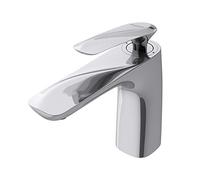doporro Diseño grifo mezclador monomando de 16,5cm para lavabo plateado para uso práctico