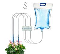 Dopsyesn De Riego Automático | Bolsa De Riego Por Goteo Para Jardín | Bolsa Para Plantas De Interior Con 4 Salidas Para Vacaciones Oficina Vivero Terraza Árboles Jóvenes