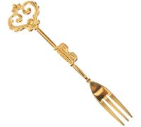 Dorado Tenedor de Postre de Acero Inoxidable para Frutas y Pasteles | Superficie Lisa, Fácil de Limpiar y Resistente al Óxido, Adecuado para Té de Tarde y Bar