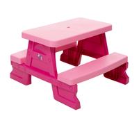 Dorex Mesa Infantil Rosa con Bancos de Asiento Juego para Niños 1 Pieza