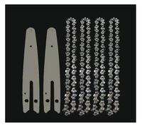 DORFEY Hojas de sierra de cadena de 4, 6 y 8 pulgadas for cortar madera, calibre 1/4" LP, 0,043", 28/37/45DL, cadenas de repuesto for mini motosierras eléctricas.(Chain Guide Set6,8 inch)