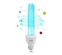 DoRight Lampara UV Desinfeccion 25W E27 Lampara UVC Ozono (UVC 254nm +O?) Blu-Ray con Tubo de Cuarzo UV Germicida Esterilizador AC 220-240V para Hogar, Escuela, Oficina (1 unidad)