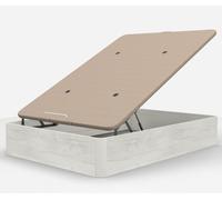 Dormidan - canape abatible de gran capacidad con esquinas redondeadas , base tapizada 3d transpirable + 4 válvulas aireación, 135x190cm artico