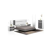 Dormitorio ataneq air 5c blanco - grafito x x cm