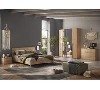 Dormitorio completo napoli espejo color roble