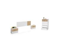 Habitdesign -Dormitorio Nitza 5C Artik white (matte white) - natur