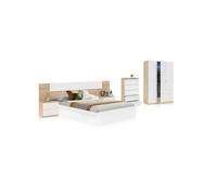 duehome - Dormitorio Akari 5C Max Artik white - canadian oak