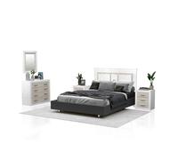 Dormitorio kira 4c andersen pino - gris 160 x 119 x 4 cm