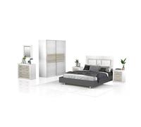 Dormitorio kira 4c plus andersen pino - gris
