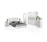 Dormitorio kira 5c plus andersen pino - gris 180 x 208 x 55 cm