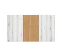 Dormitorio moderno arles color blanco albo y roble rayado 135-160 cm