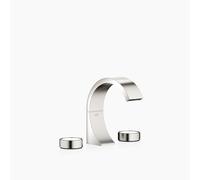 Dornbracht CYO Mezclador de lavabo de tres orificios con juego de desagüe, sin elemento de diseño, proyección 133mm, 20710811-36, Color: Platino / Platino mate