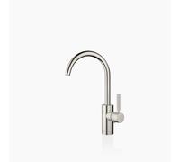 Dornbracht META Mezclador monomando de lavabo con juego de desagüe, proyección 167mm, caños giratorios 360, 33500661-06, Color: Mate platino