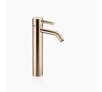 Dornbracht META Mezclador monomando de lavabo con pedestal elevado, sin juego de desagüe, 135 mm de proyección, 33537660-26, Color: Oro claro