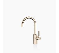 Dornbracht META Mezclador monomando de lavabo sin juego de desagüe, 165 mm de proyección, caño orientable 360, 33565661-26, Color: Oro claro