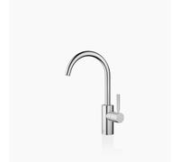 Dornbracht META Mezclador monomando de lavabo sin juego de desagüe, proyección 167 mm, caño giratorio 360, 33505661-93, Color: Cromado cepillado